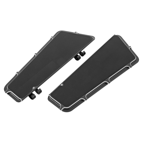Arlen Ness - Arlen Ness Louvered Fusion Series Driver Floorboard - Black - 15-410