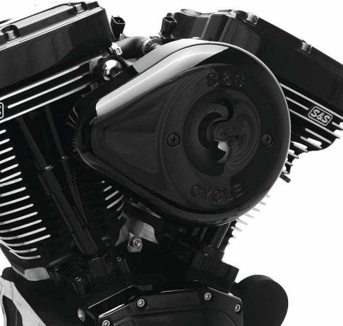 S&S Cycle - S&S Cycle Stealth Teardrop Air Cleaner Kit - Black - 170-0529