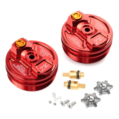ZETA - ZETA Fork Caps - Red - ZE56-10172
