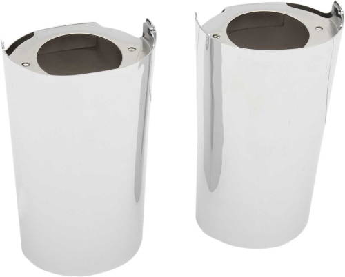 Drag Specialties - Drag Specialties Smooth Fork Slider Covers - Stock Length - Chrome - 0411-0116