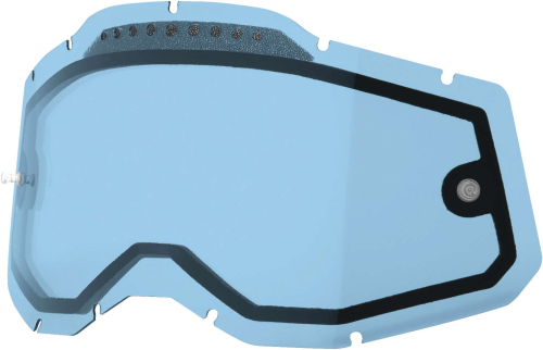 100% - 100% Replacement Dual Vented Lens for Racecraft 2/Accuri 2/Stratus 2 Goggles - Blue - 51008-607-01