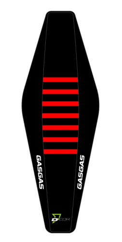 DCOR - DCOR Seat Cover - Black Sides - Black Top with Red Ribs - 30-65-005