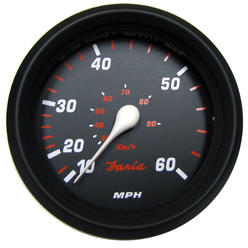 Faria Beede Instruments - Faria Professional Red 4" Speedometer (60 MPH)