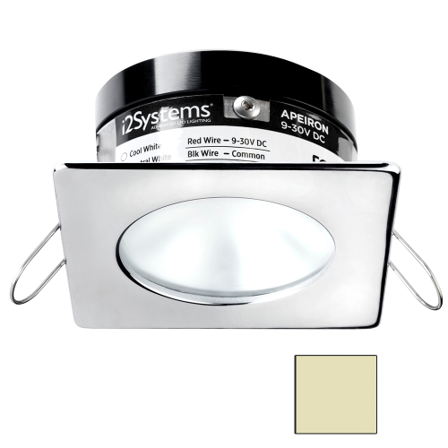 I2Systems Inc - i2Systems Apeiron A503 3W Spring Mount Light - Square/Round - Warm White - Polished Chrome Finish