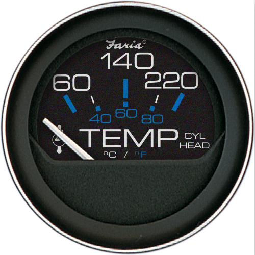 Faria Beede Instruments - Faria Coral 2" Cylinder Head Temperature Gauge (60-120&deg; F) w/Sender