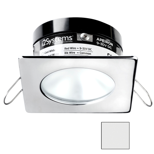 I2Systems Inc - i2Systems Apeiron A503 3W Spring Mount Light - Square/Round - Cool White - Polished Chrome Finish
