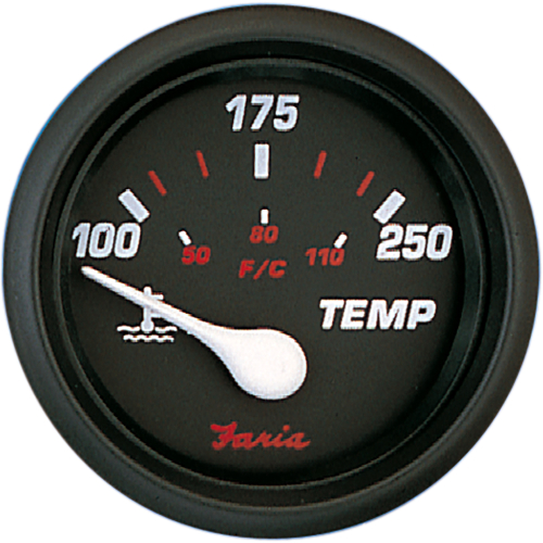 Faria Beede Instruments - Faria Professional Red 2" Water Temp