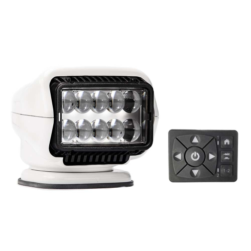 Golight - Golight Stryker ST Series Permanent Mount White 12V LED w/Hard Wired Dash Mount Remote
