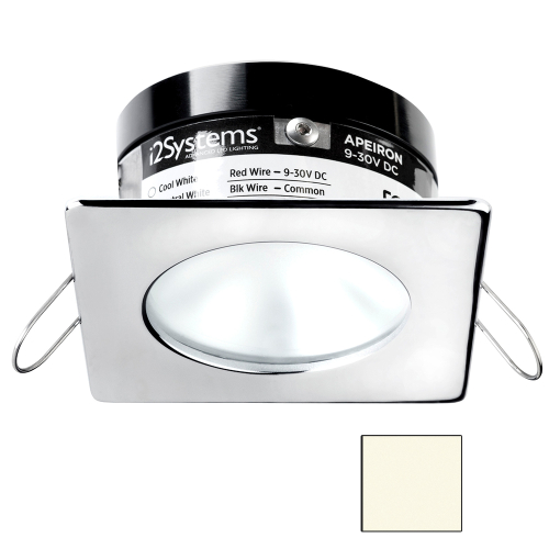 I2Systems Inc - i2Systems Apeiron A503 3W Spring Mount Light - Square/Round - Neutral White - Polished Chrome Finish
