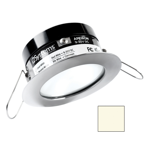 I2Systems Inc - i2Systems Apeiron A503 3W Spring Mount Light - Neutral White - Polished Chrome Finish