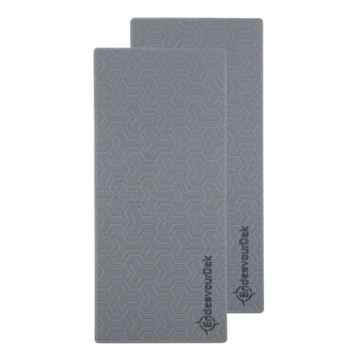 SeaDek - SeaDek 23" x 8" x 5mm RV Step Kit Storm Grey 2-Pads SeaDek Laser Logo