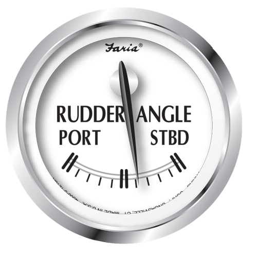 Faria Beede Instruments - Faria Newport SS 2" Rudder Angle Indicator Gauge