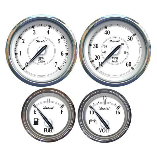 Faria Beede Instruments - Faria Newport SS Outboard 4 Gauge Box Set