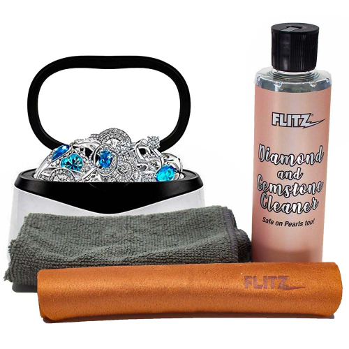 Flitz - Flitz Ultrasonic Cleaner Kit - 8oz. Jewelry &amp; Gemstone Cleaner REFILL Bottle