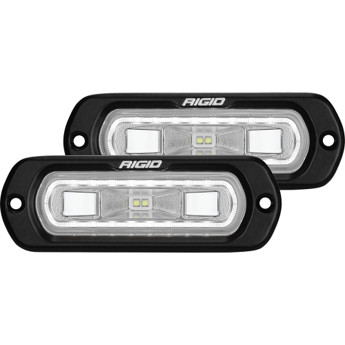 RIGID Industries - RIGID Industries SR-L Series Flush Mount Spreader Light - Black Housing - White Halo
