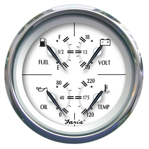Faria Beede Instruments - Faria Newport SS 4" Multifunction Gauge