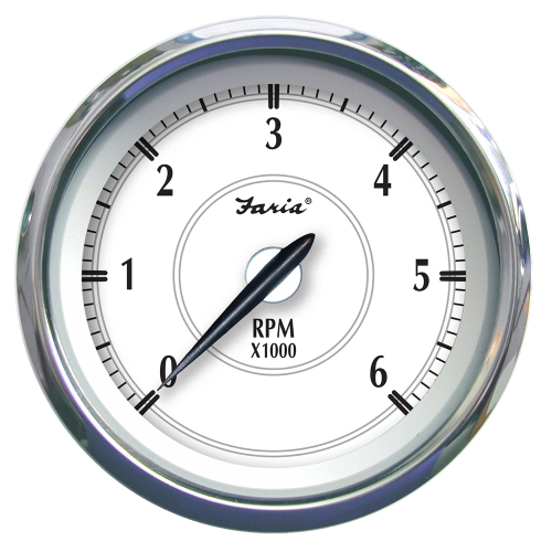 Faria Beede Instruments - Faria Newport SS 4" Tachometer f/Gas Inboard/Outboard - 0 to 6000 RPM