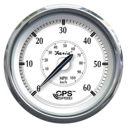 Faria Beede Instruments - Faria Newport SS 4" GPS Speedometer - 0 to 60 MPH