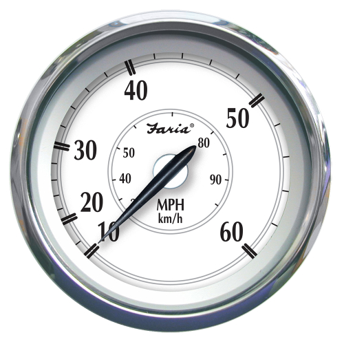 Faria Beede Instruments - Faria Newport SS 4" Speedometer - 0 to 60 MPH
