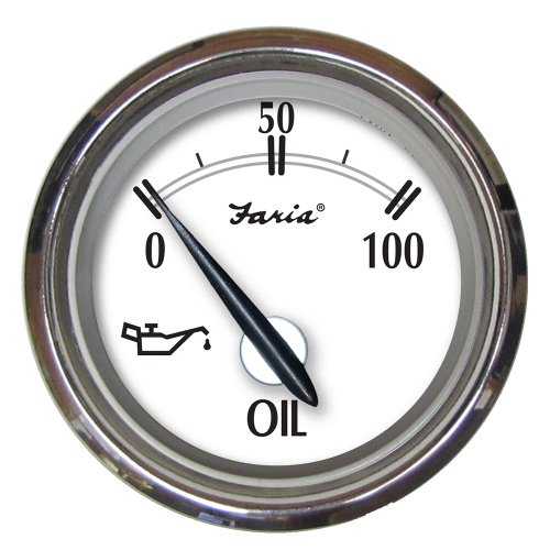 Faria Beede Instruments - Faria Newport SS 2" Oil Pressure Gauge - 0 to 100 PSI