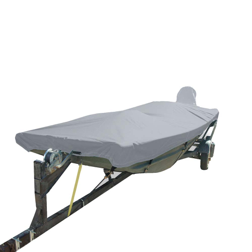 Carver by Covercraft - Carver Poly-Flex II Styled-to-Fit Boat Cover f/12.5&#39; Open Jon Boats - Grey