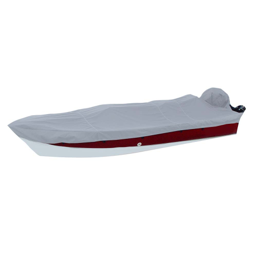 Carver by Covercraft - Carver Poly-Flex II Styled-to-Fit Boat Cover f/16.5' V-Hull Side Console Fishing Boats - Grey