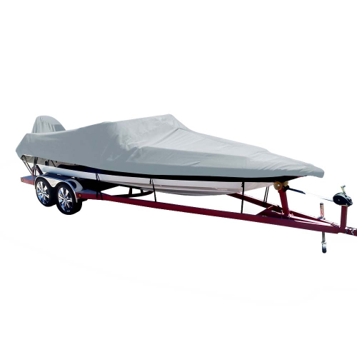 Carver by Covercraft - Carver Poly-Flex II Styled-to-Fit Boat Cover f/16.5' Ski Boats with Low Profile Windshield - Grey