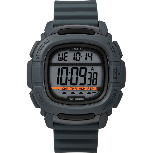 Timex - Timex DGTL BST.47 Boost Shock Watch - Grey/Orange