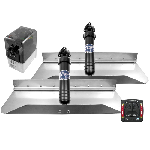 Bennett Marine - Bennett Marine 24x9 Hydraulic Trim Tab System w/One Box Indication