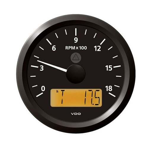 Veratron - Veratron 3-3/8" (85 mm) ViewLine Tachometer - 0 to 6000 RPM - 8 to 32V - Black Dial &amp; Triangle Bezel