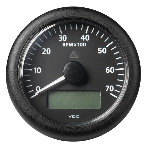 Veratron - Veratron 3-3/8" (85MM) ViewLine Tachometer w/Multi-Function Display - 0 to 7000 RPM - Black Dial &amp; Bezel