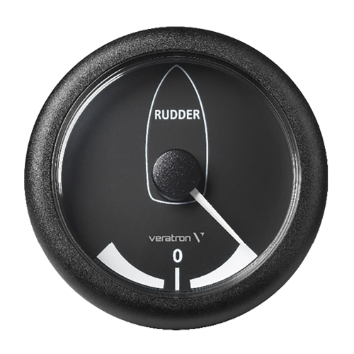 Veratron - Veratron 3-3/8" (85MM) ViewLine Rudder Angle Indicator -45&deg;/+45&deg; - 8 to 32V - Black Dial &amp; Bezel