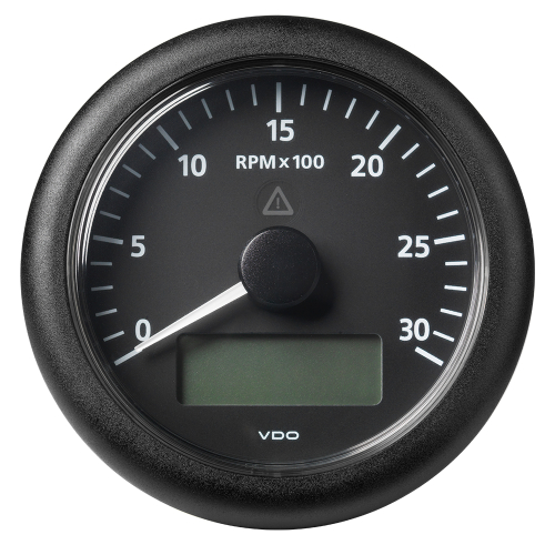 Veratron - Veratron 3-3/8" (85MM) ViewLine Tachometer w/Multi-Function Display - 0 to 3000 RPM - Black Dial &amp; Bezel