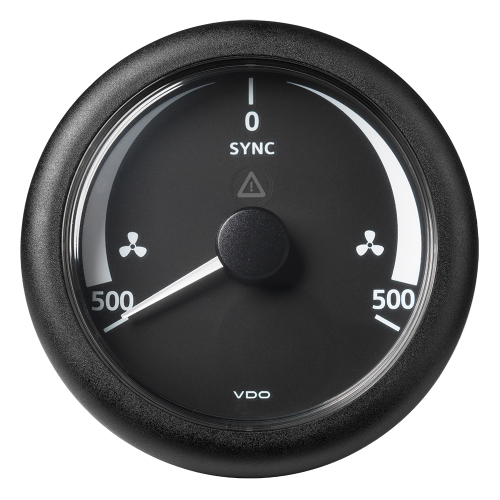 Veratron - Veratron 3-3/8" (85MM) ViewLine Synchronizer -500/+500 RPM - 8 to 32V - Black Dial &amp; Bezel