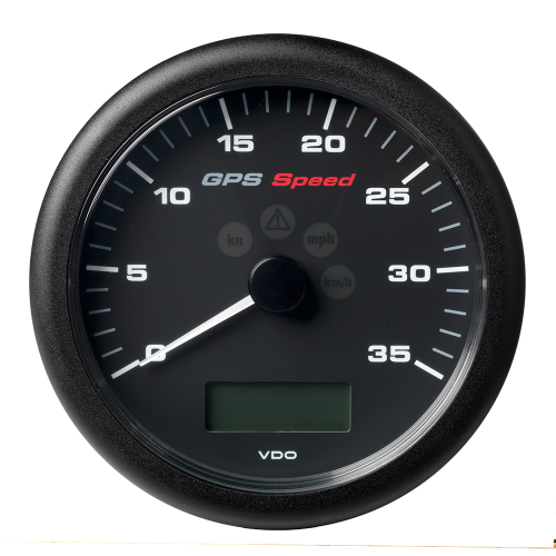 Veratron - Veratron 4-1/4" (110MM) ViewLine GPS Speedometer 0-35 KNOTS/KMH/MPH - 8 to 16V Black Dial &amp; Bezel