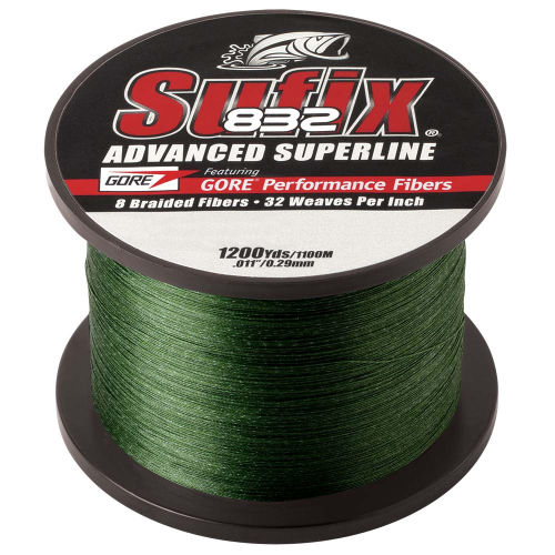 Sufix - Sufix 832&reg; Advanced Superline&reg; Braid - 30lb - Low-Vis Green - 1200 yds