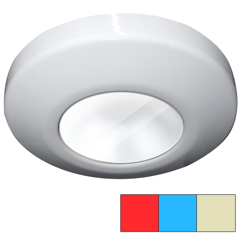 I2Systems Inc - i2Systems Profile P1120 Tri-Light Surface Light - Red, Warm White &amp; Blue - White Finish