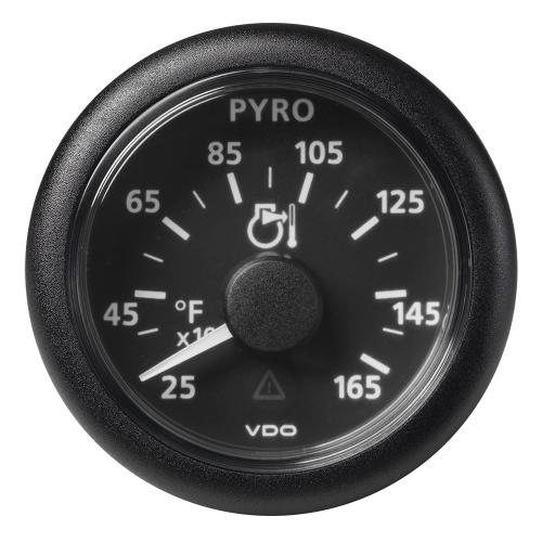 Veratron - Veratron 52 MM (2-1/16") ViewLine Pyrometer - 250&deg; to 1650&deg;F - Black Dial &amp; Bezel