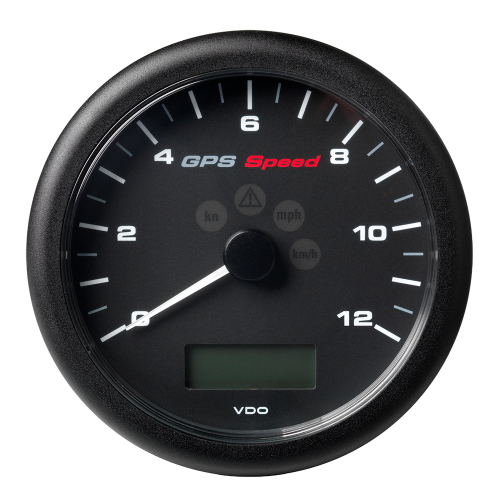 Veratron - Veratron 4-1/4" (110MM) ViewLine GPS Speedometer 0-12 KNOTS/KMH/MPH - 8 to 16V Black Dial &amp; Bezel