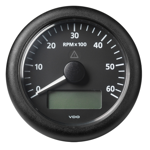 Veratron - Veratron 3-3/8" (85MM) ViewLine Tachometer w/Multi-Function Display - 0 to 6000 RPM - Black Dial &amp; Bezel