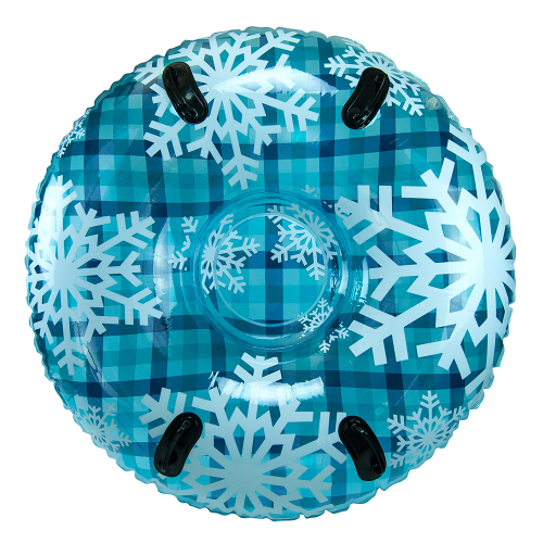 Aqua Leisure - Aqua Leisure 43" Pipeline Sno&trade; Clear Top Racer Sno-Tube - Cool Blue Plaid