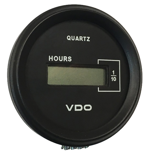 VDO - VDO Cockpit Marine 52mm (2-1/16") LCD Hourmeter - Black Dial/Chrome Bezel