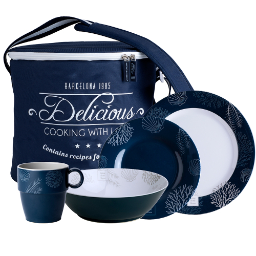 Marine Business - Marine Business Melamine Tableware &amp; Basket - LIVING - Set of 16