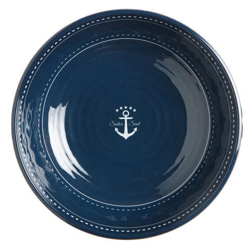 Marine Business - Marine Business Melamine Deep, Round Soup Plate - SAILOR SOUL - 8.8" Set of 6