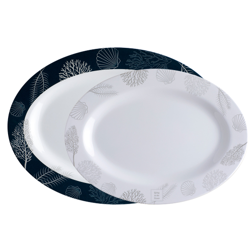 Marine Business - Marine Business Melamine Oval Serving Platters Set - LIVING - Set of 2