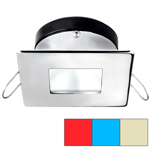 I2Systems Inc - i2Systems Apeiron A1120 Spring Mount Light - Square/Square - Red, Warm White &amp; Blue - Polished Chrome