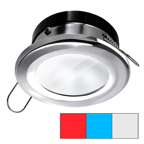 I2Systems Inc - i2Systems Apeiron A1120 Spring Mount Light - Round - Red, Cool White &amp; Blue - Brushed Nickel