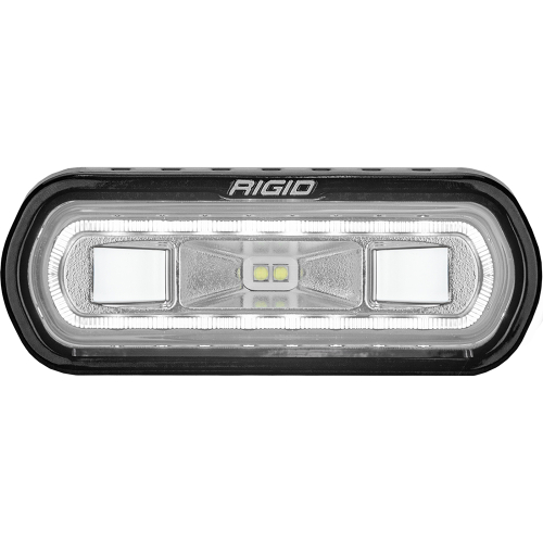 RIGID Industries - RIGID Industries SR-L Series Marine Spreader Light - Black Surface Mount - White Light w/White Halo
