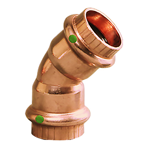 Viega - Viega ProPress 1-1/4" - 45&deg; Copper Elbow - Double Press Connection - Smart Connect Technology