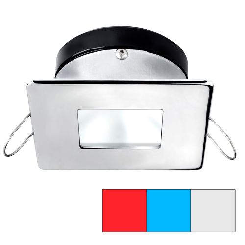 I2Systems Inc - i2Systems Apeiron A1120 Spring Mount Light - Square/Square - Red, Cool White &amp; Blue - Polished Chrome